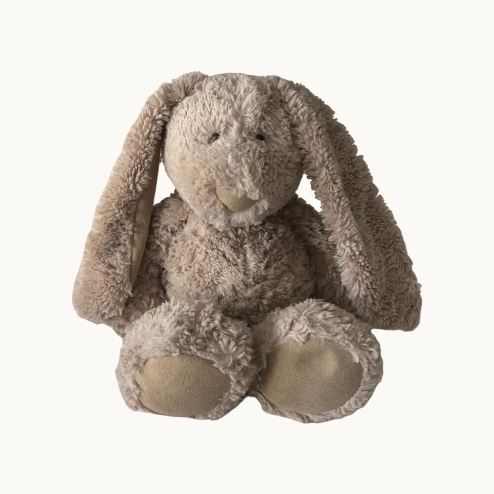 Jellycat Retired Rollo Rabbit/Bunny Brown Suede Paws Plush Lovey Animal Medium